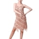 thumbnail image 5 of Vestido De Baile Con Borlas Y Lentejuelas Para Mujer, Vestido Flapper Para Samba Cha Cha 3XL, Dorado Champán, 5 of 8