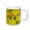 White, variant on 3drose, Ruby Throated Hummingbird Feeding at Honeysuckle, Hill Country, Texas, 11oz Two-tone Yellow Mug