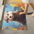 thumbnail image 2 of SKYSONIC Bathroom Rug Toiletry Mat Set, 2 pack Cute Otter Print, Fluffy Plush Absorbent Bath Rugs Carpet with Non Slip Bottom for Bathroom Floor Toilet Tub and Shower,23.6"x15.7"+17.3"x13.4", 2 of 7