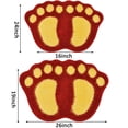 thumbnail image 3 of New for summer! Cumka Rugs Mats Water Absorbent Non-Slip Mat Used in Bathroom, Shower, Room, Etc.Soft Microfiber Bath Mat Machine Washable Bath Mat Big Feet Bathroom Mat （Red 16x24''）, 3 of 5