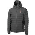 thumbnail image 2 of Men's-Cutter & Buck  Gray Oklahoma Sooners Mission Ridge Eco Insulated Repreve Hooded Full-Zip Puffer Jacket, 2 of 3