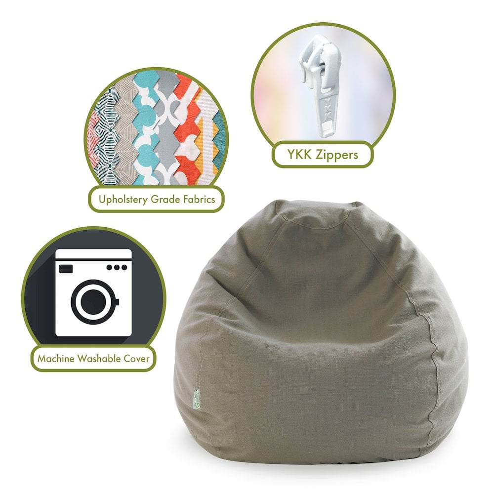 Majestic Home Goods Gray Wales Small Classic Bean Bag