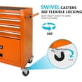 thumbnail image 6 of 4 Drawers Rolling Tool Cart on Wheels, Trolley Organizer Tool Case Tool Chest, Multifunctional Tool Storage Tool Box for Workshop, Garage, Warehouse, Repair Shop(Orange), 6 of 18