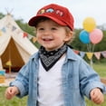 thumbnail image 2 of CAUYDY Childrens Baseball Cap 5T 6T 7T 8T Boys And Girls Three Little Car Embroidered Baseball Cap Cartoon Childrens Hat (Sizes 3-8 Years,B1-Red), 2 of 7