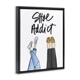 thumbnail image 4 of Stupell Industries Shoe Addict Phrase Beauty & Fashion Painting Black Floater Framed Art Print Wall Art, 17 x 21, 4 of 10
