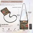 thumbnail image 7 of Kuiaobaty Hibiscus Print Crossbody Bag for Women, Hummingbird Print Casual Vegan Leather Shoulder Handbag with Strap, Zipped Pockets Messenger Purse Crossbody for Travel, Green, 7 of 7