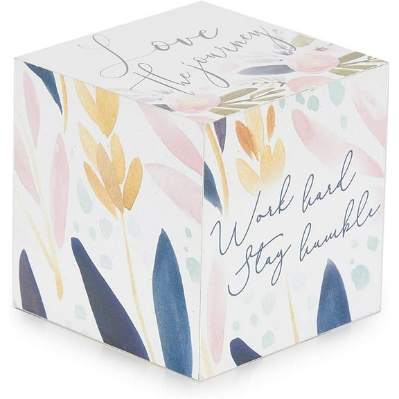 3.5 x 3.5 Inch Wooden Block Decoration - Work Hard