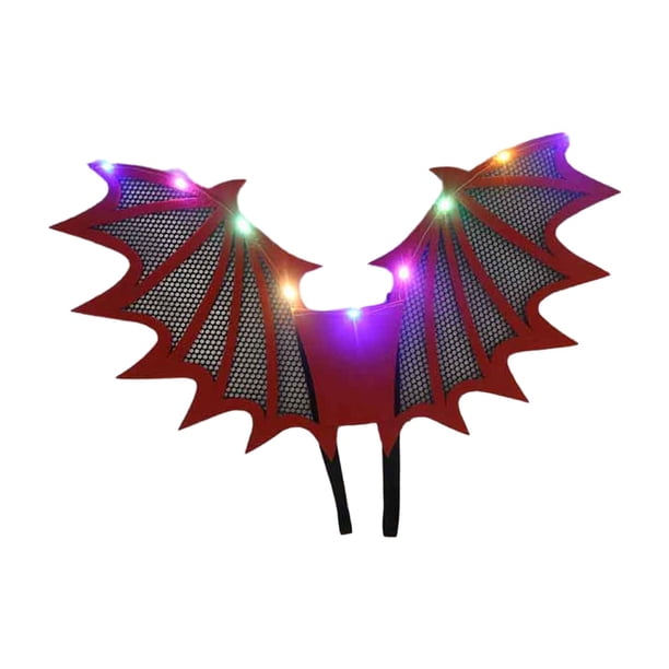 Accesorios para disfraz de murciélago, araña, ala de pájaro, para niños, adultos, hombres y mujeres. Murciélago rojo