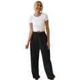 thumbnail image 2 of Pantalones de chándal de de alto atléticos para mujer M negro fino Zulema Pantalones holgados de mujer, 2 of 7