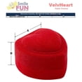 thumbnail image 3 of Corazón Joyero VelvHeart 25Pzas 4.5x4.5cm Terciopelo Rojo VentDepot, 3 of 6