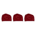 thumbnail image 1 of mmirethe Bonnet de Nuit en Coton Doux et Extensible pour la Perte de Cheveux Rouge Violacé 56-58cm 3Set, 1 of 6