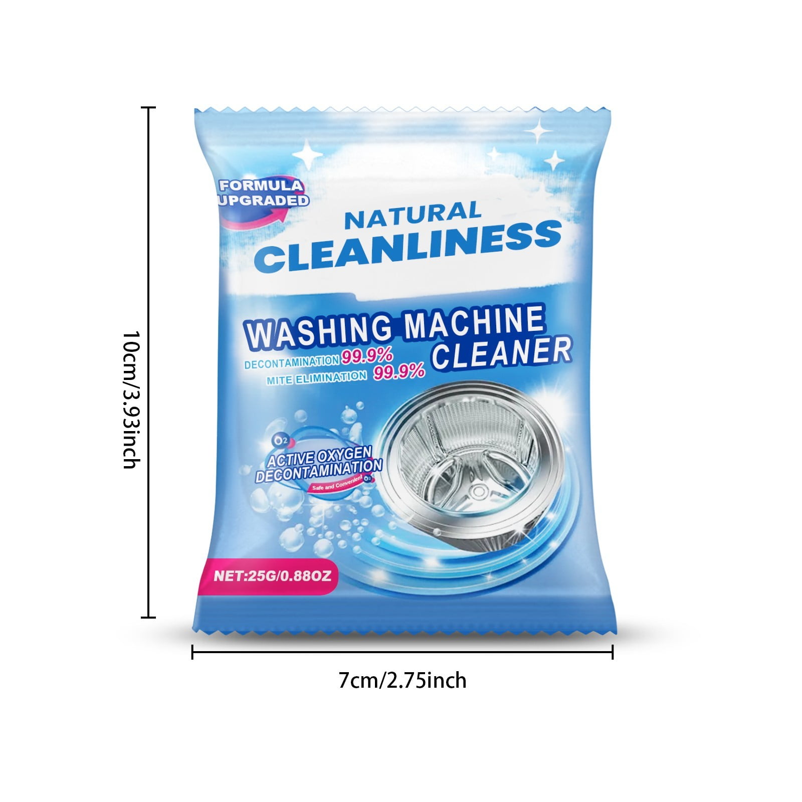 Yatlte Washing Machine Cleaner Powder – Deep Clean & Odor Eliminator, Anti-Mite Formula for Front/Top Loaders, Septic Safe for Home/Hotel Use