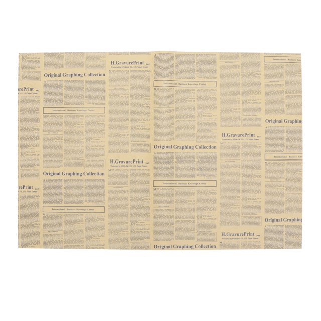 40 hojas de papel kraft vintage para ramos de flores, papel de regalo, papel de periódico, papel retro (azul rey)
