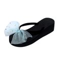 thumbnail image 2 of asdoklhq Slippers for Women Indoor and Outdoor,Sandals Women Slope Heel Open Toe Bow-Knot Slippers Comfy Beach Shoes Flip Flop, 2 of 9