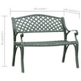 thumbnail image 4 of vidaXL Banc de Jardin 102 cm Aluminium Moulé Vert, 4 of 4