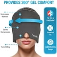 thumbnail image 2 of DMI Ultra Migraine Relief Cap | Natural Headache Relief | HSA & FSA Eligible | Migraine Mask and Headache Relief Hat | Gel Eye Mask | Ice Face Mask and Cold Cap for Migraines | Headache Ice Pack, 2 of 6