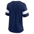thumbnail image 3 of Women's Fanatics Heathered Navy Milwaukee Brewers Wordmark V-Neck Tri-Blend T-Shirt, 3 of 3