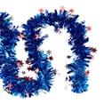thumbnail image 2 of Star Tinsel Garland, Red/Silver/Blue, 8', Patriotic by Way To Celebrate, 2 of 4