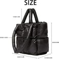 thumbnail image 2 of Kukuzhu Puffer Tote Bag, Soft Puffy Bags for Women Light Winter Down Cotton Padded Quilted Tote Bag Shoulder Handbag Purse, 2 of 7