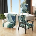 thumbnail image 2 of Designart "Mettalic Indigo And Gold II" Upholstered Glam Accent Chair - Arm Chair, 2 of 5