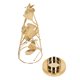 thumbnail image 1 of Candelabros de hierro dorado para árbol de Navidad, diseño de hojas de albaricoque redondas pequeñas, decoración de mesa perfecta para iluminación navideña, 1 of 8