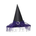thumbnail image 2 of Sombrero de de Halloween, Accesorios de Disfraz, Vestido Elegante, Sombrero de Puntiagudo Moderno para Adultos, Sombrero de Mago para Hall Púrpura Fernando Sombrero de bruja, 2 of 8