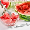 thumbnail image 5 of Watermelon Fork Slicer Cutter, Stainless Steel 2-in-1 Watermelon Fork Slicer, Portable Watermelon Fork Watermelon Cutter Slicer Tool Fruit Forks Slicer for Home Party Camping Kitchen Gadget（2PCS）, 5 of 7