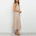 thumbnail image 2 of JINMGG Summer Dresses for Women under $10,Women Fashion Summer Halter Sleeveless Print Evening Sling Long Dress, 2 of 4