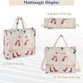 thumbnail image 6 of FORMRS Womens Corduroy Tote Bag Crossbody Shoulder Handbag with Pocket, Winter Geese, 6 of 7