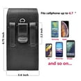 "Tekcoo Universal Smartphone Belt Holster, Vertical Leather Pouch, Snap