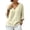Yellow, variant on Ayolanni Solid Shirts for Women Cotton V-Neck 3/4 Sleeve Blouse Casual Fringe Oversized Shirts Tops for Women Black L