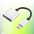 thumbnail image 2 of Cable adaptador de audio USB tipo C a 3,5 mm, 2 en 1, adaptador de auriculares estéreo tipo C a jack de 3,5 mm, micrófono, convertidor auxiliar y adaptador de carga para Pixel 2/2 XL//U11/Pro y más (, 2 of 4