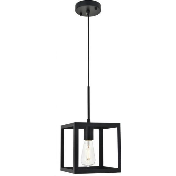 RESOLUTE Pendant Mid-Century Modern 1-Light Black Metal Brass Bronze Adjustable