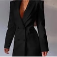 thumbnail image 3 of Autumn New European and American Commuter Backless Double-breasted Suit Dress wish Amazon ins Source Suit, 3 of 4