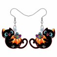 thumbnail image 2 of Halloween Cute Black Cat With Pumpkin Dangle Earrings Sexy Leisure Style Alloy 18K Gold Plated Jewelry Delicate Female Gift, 2 of 5