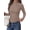 Khaki, variant on PRETTYGARDEN Women's Fall Quarter Zip Long Sleeve Shirts Soft Stretchy Ribbed Knit, Collared Zipper Slim Fitted, Raglan Sleeves Pullover, Dressy Casual Tops, Trendy Going Out Outfits