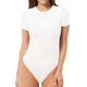thumbnail image 1 of Xishao Women's Round Neck Short Sleeve T Shirts Basic Bodysuits Xishao ropa, 1 of 2