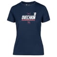 thumbnail image 2 of Women's Levelwear Alexander Ovechkin Navy Washington Capitals NHL All-Time Leading Goal Scorer Milestone Name & Number, 2 of 3