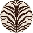 thumbnail image 1 of Safavieh Cambridge Collection CAM709V Handmade Moroccan Geometric Ivory and Brown Premium Wool Round Area Rug (6' Diameter), 1 of 10