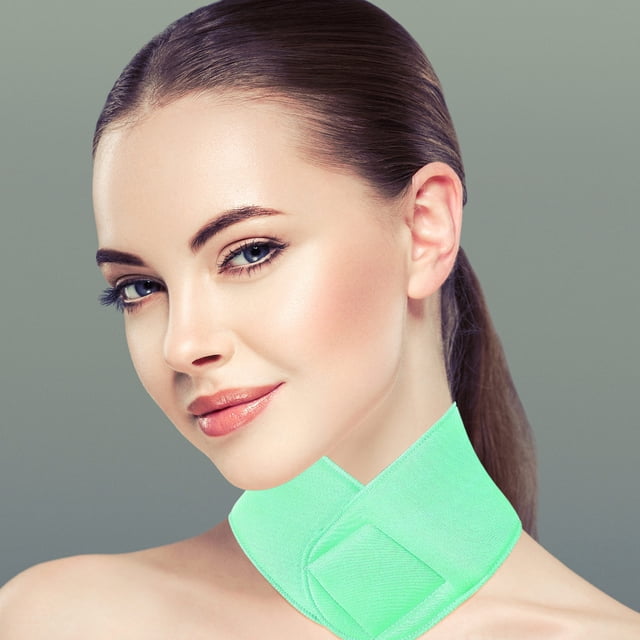 Mascarilla de gel antiarrugas reutilizable para el cuello, elástica, hidratante y suave, ideal para el cuidado de la piel de las mujeres. Cinta fijadora hidratante.