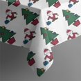 thumbnail image 5 of White Christmas Santa and Tree Pattern Square Tablecloth,Waterproof Square Table Cover,Wipeable Spillproof Washable Table Cover for Home Kitchen Party Decor 42"X42"(107x107cm), 5 of 6