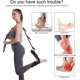 thumbnail image 4 of Correa elástica negra de 145 cm para yoga y rehabilitación con hebillas, cinturón de estiramiento de ligamentos, banda de flexibilidad para pies, banda para tobillos para fisioterapia, yoga, pilates,, 4 of 5