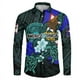 thumbnail image 2 of Camisas hawaianas con estampado 3D de tribu polinesia, camisas casuales de manga larga con cuello alto, blusa con botones para hombre, ropa de otoño, 2 of 5