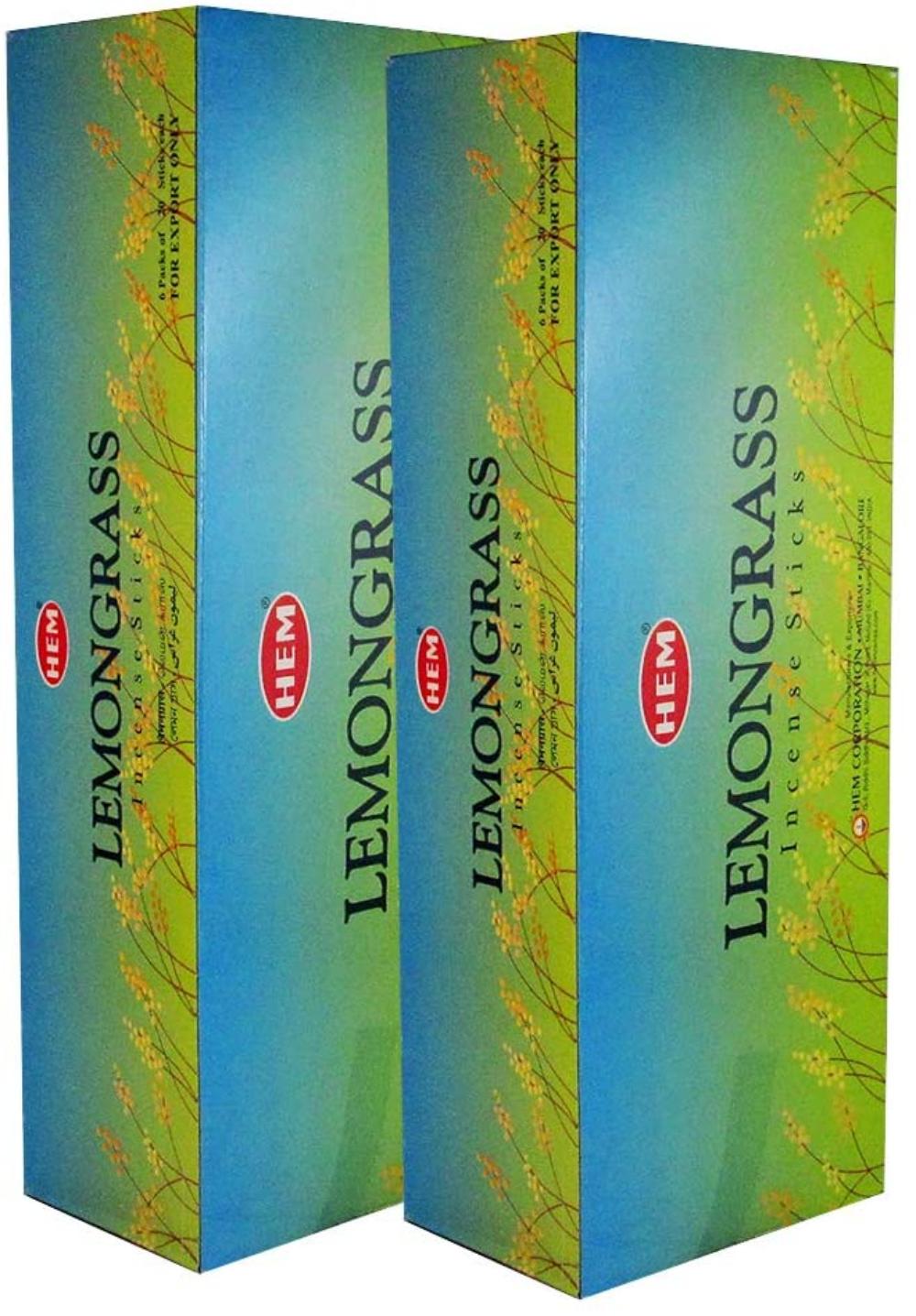 Hem Lemon Grass Agarbatti Pack of 12 Incense Sticks Boxes, 20gms Each, Traditionally Handrolled in India Best Aeromatic Natural Fragrance for Prayers, Meditation Peace,.., By Visit the HEM Store