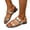 Gold, variant on Womens Square Toe Flat Sandals Fashion Casual Leather Wide Feet Low Heels Elastic Slingback Dress Sandals