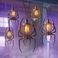thumbnail image 6 of 1pc Vintage Hanging Bat Light Halloween Decorations - Gothic Hollow Cutout Design Wall Hanging Flame Lights, Handcrafted Metal Bat Lantern, Halloween Party Decorations for Haunted House, Home, 6 of 12