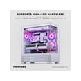 thumbnail image 5 of Phanteks XT View Matrix Mid-Tower ATX Gaming PC Case, 600-LED Matrix Display, Tempered Glass Front & Side Panels, USB-C 3.2 Gen2, 3x D-RGB Fans Included, Rear-Connector Ready, Grey White, 5 of 7