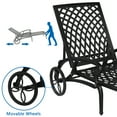 thumbnail image 3 of Ktaxon Outdoor Sunbed Chaise Chair, Aluminum Adjustable Lounge for Patio & Poolside, Black, 3 of 8