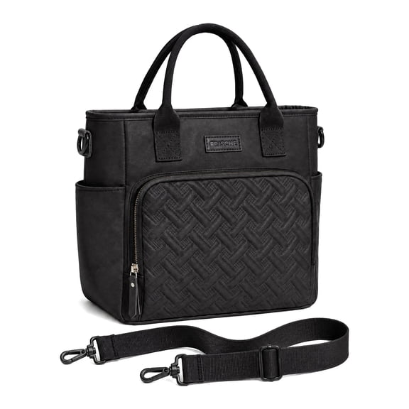 DEFAHN Diaper Bag Tote,Multifunction Baby Diaper Bag with Insulated Pockets & Adjustable Shoulder Strap Dry,Large Capacity Lunch Bag for Women Black