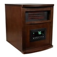 thumbnail image 3 of Lifesmart 6 Element 1500W Electric Infrared Quartz Space Heater, Brown (2 Pack), 3 of 9